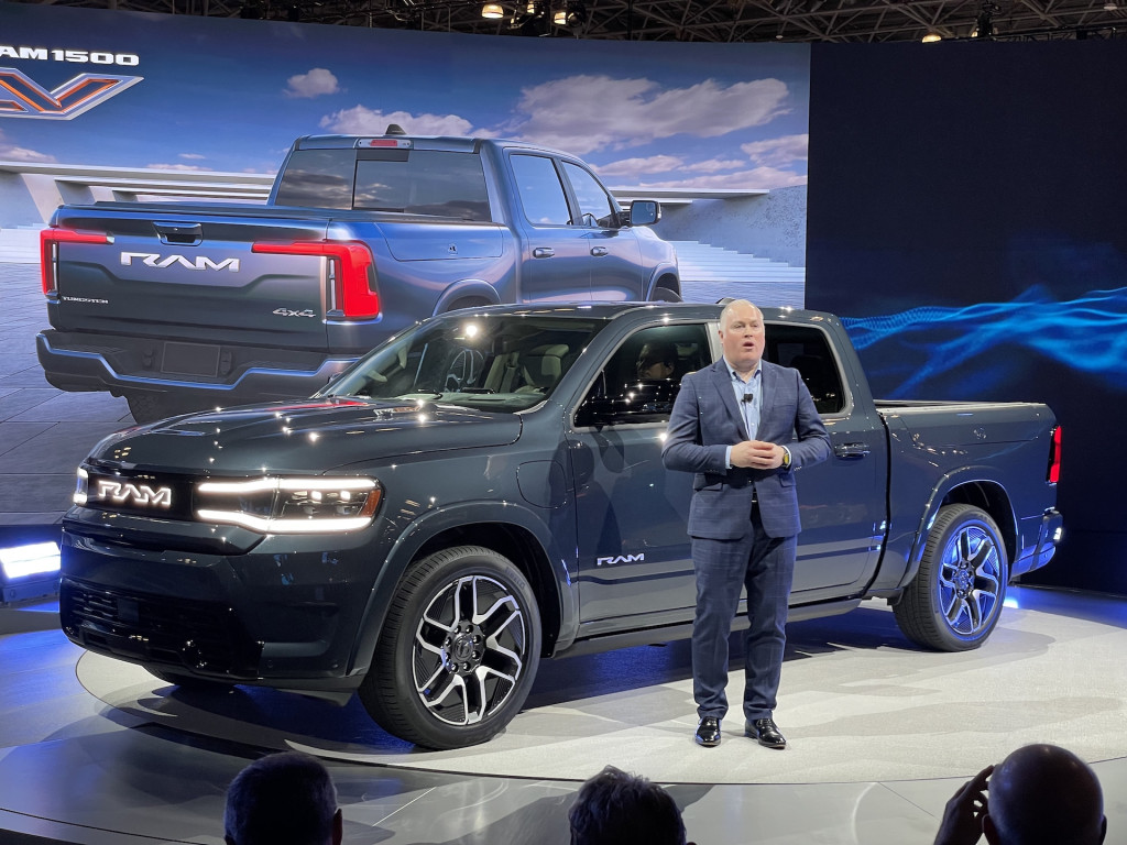 2025 Ram 1500 REV at the 2023 New York auto show