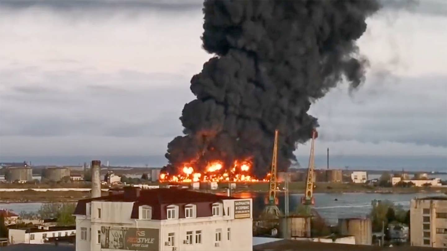 Ukraine Situation Report: Drone Strike Puts Russian Fuel Depot In Crimea Up In Smoke