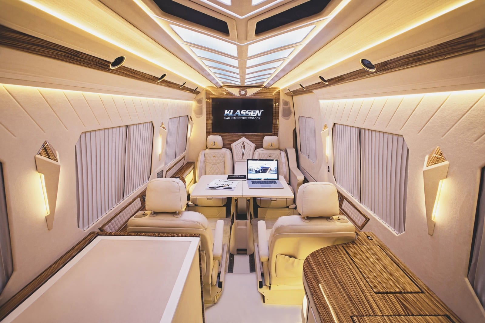 Mercedes-Benz Sprinter Transformed Into Luxury Office With Toilet And Bar