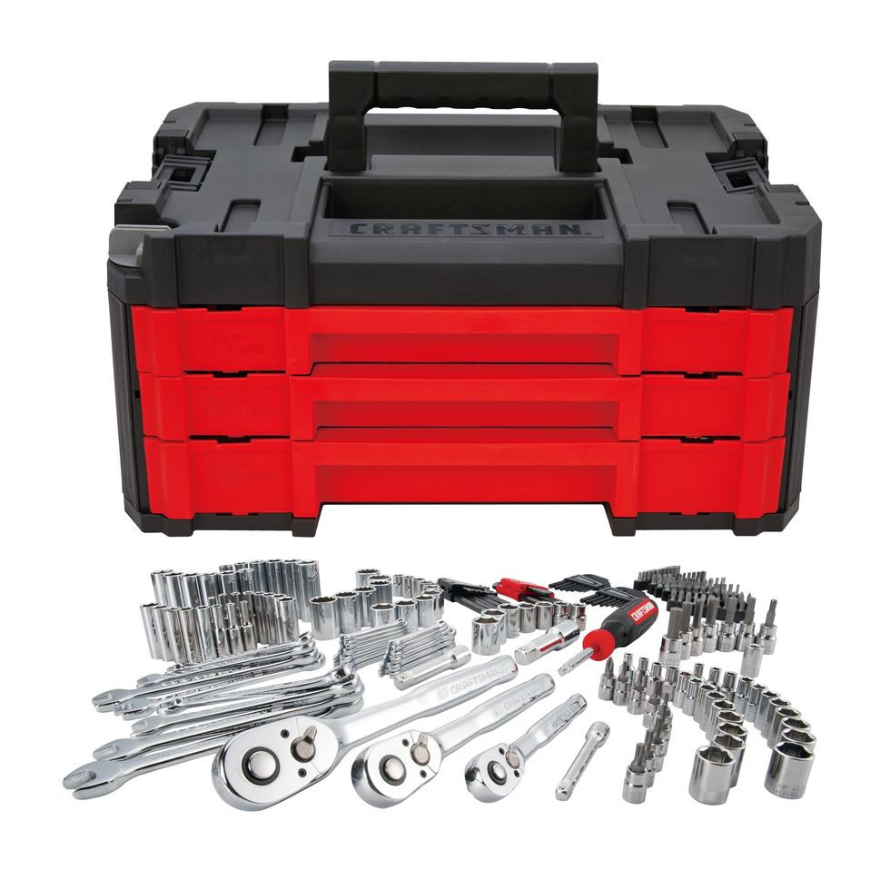 CRAFTSMAN 230-Piece Standard (SAE) and Metric Polished Chrome Mechanics Tool Set with Hard Case | CMMT45305