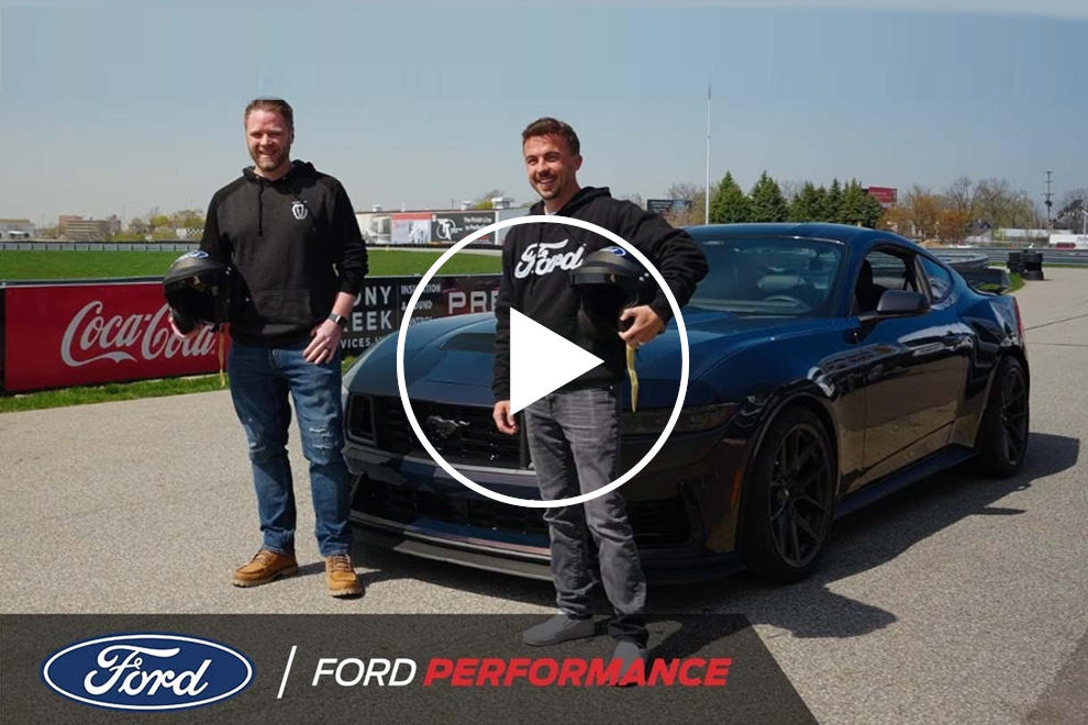 Newly-Minted NASCAR Driver Frankie Muniz Takes The Ford Mustang Dark Horse For A Spin