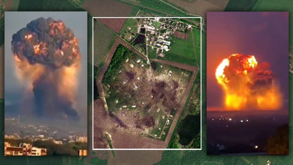 Ukraine Ammo Storage Site Obliterated Where Huge Fireball Seen