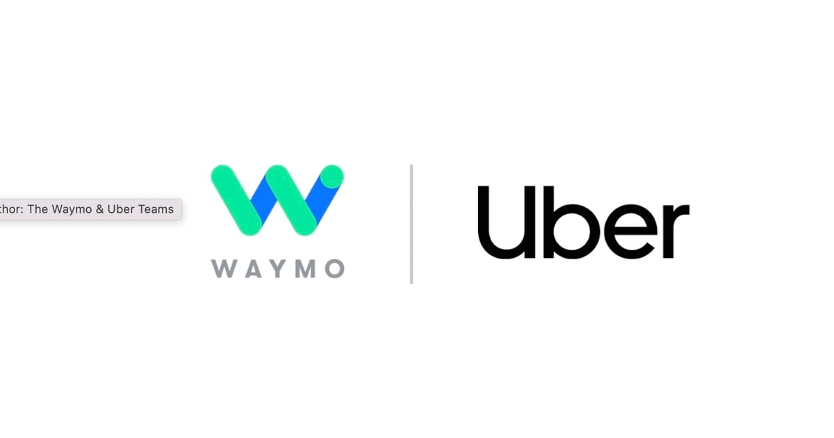 Waymo and Uber sign ride-hailing, delivery service deal