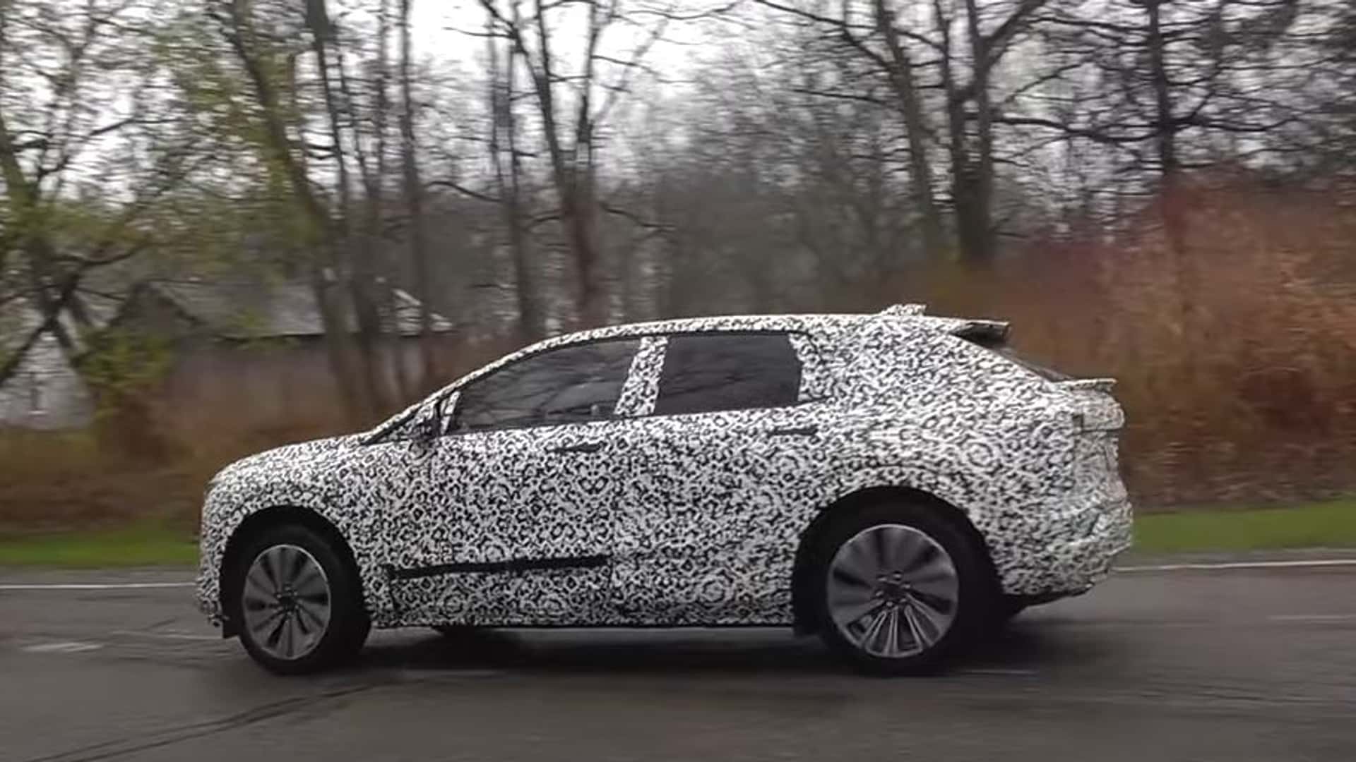 Watch Unknown Cadillac Electric Compact SUV Out Testing In Camo