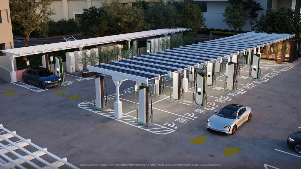 Electrify America upscale charging concepts