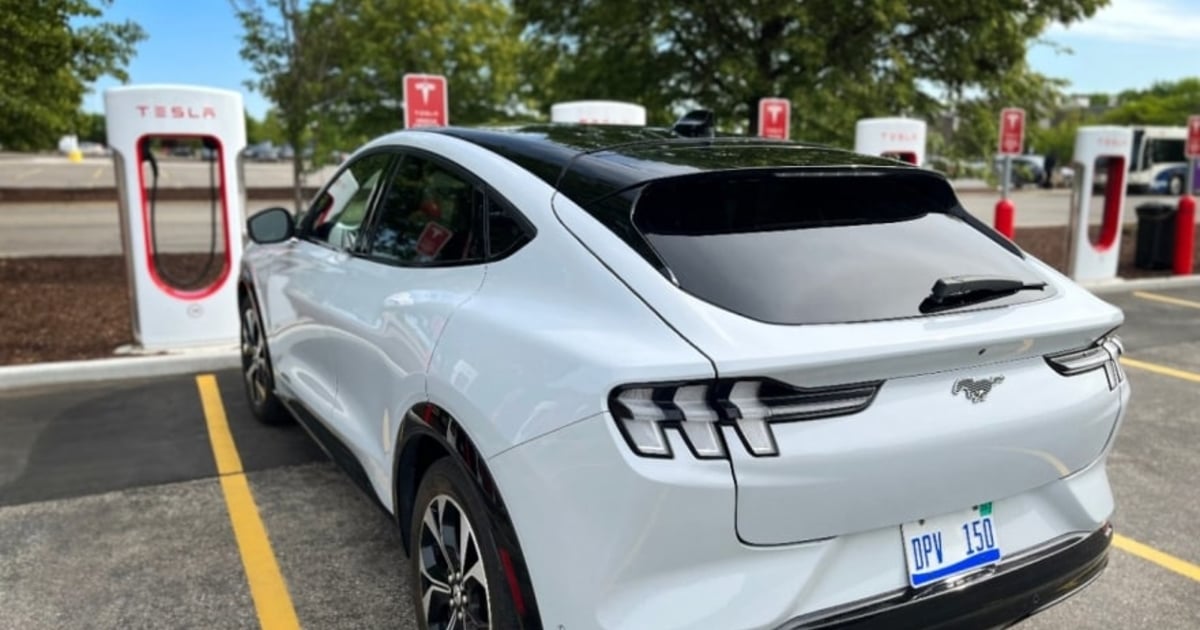 Ford EVs will connect to 12,000 Tesla superchargers