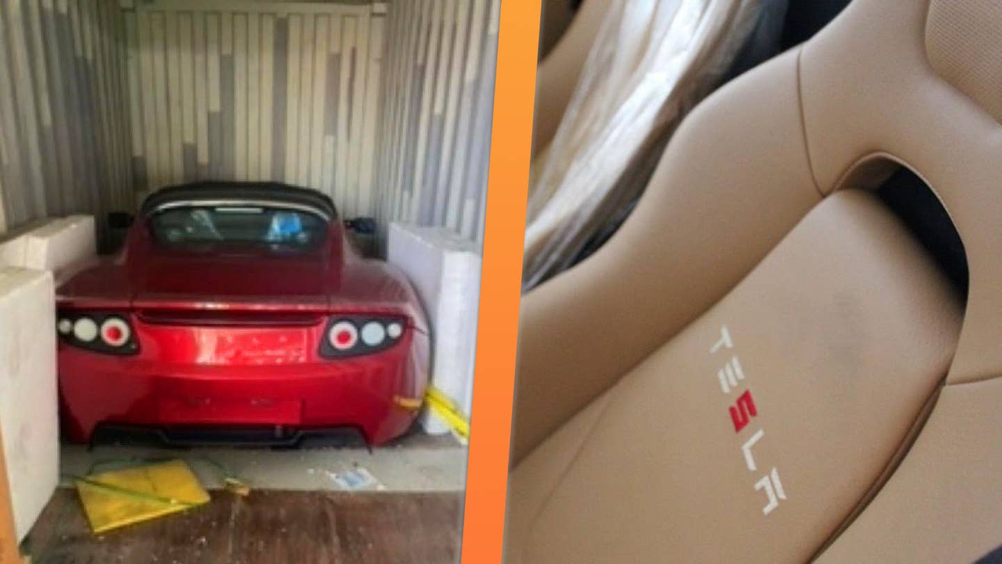 Three Brand-New Tesla Roadsters Found in Shipping Container After 13 Years