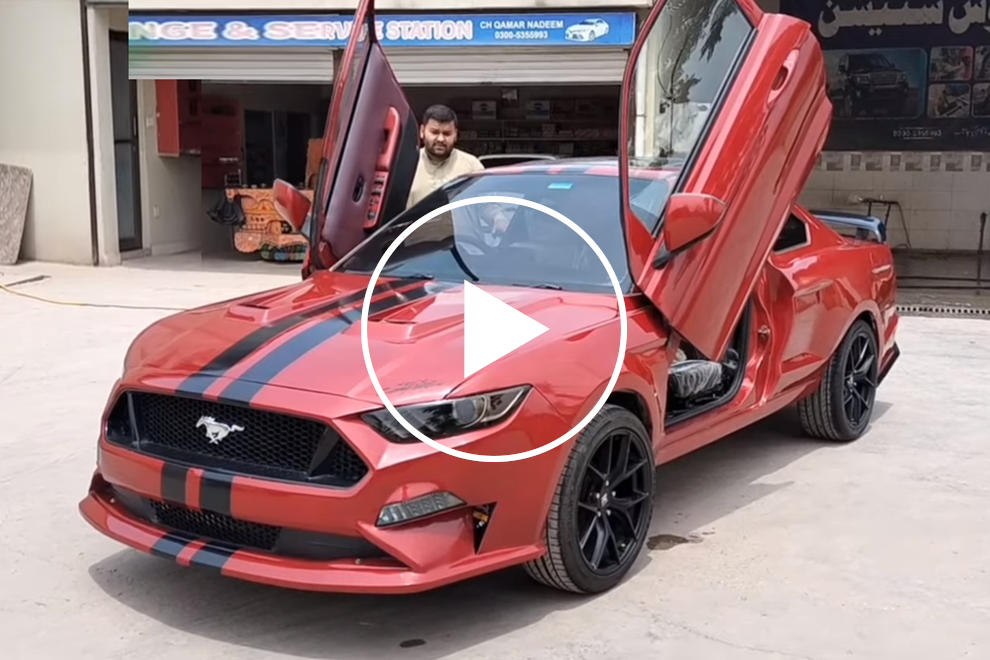 Ford Mustang With Lamborghini Scissor Doors Was Actually Born A Kia