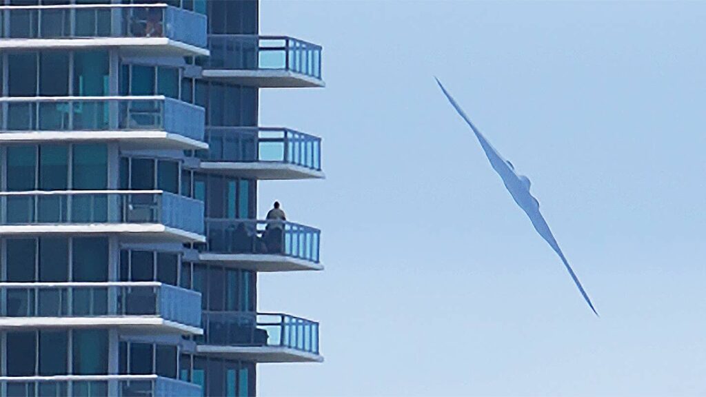 B-2 Spirit Skimming The Miami Skyline Looks Menacing As Hell