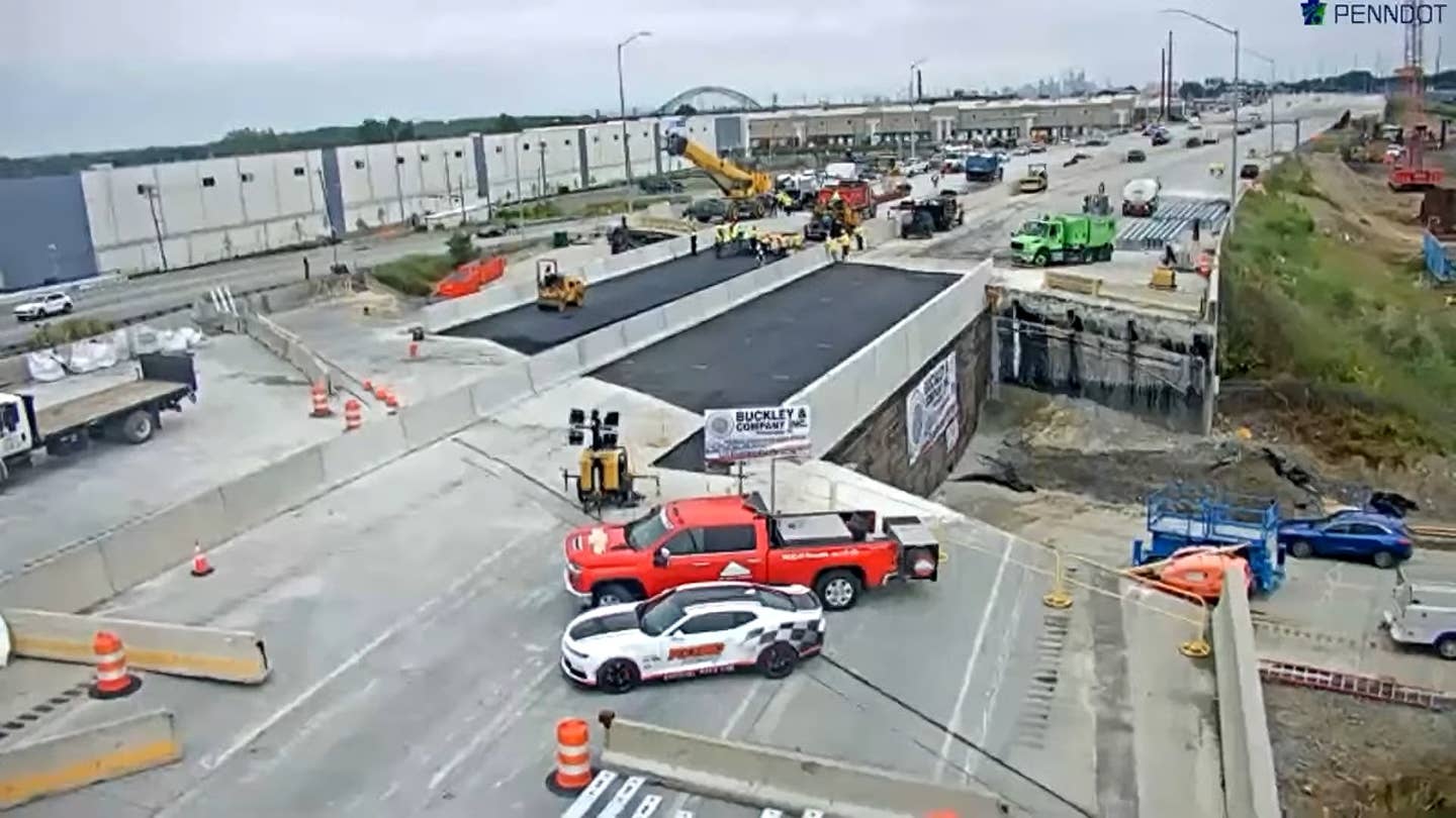 NASCAR Jet Dryer Deployed to Help Rebuild I-95 in Pennsylvania