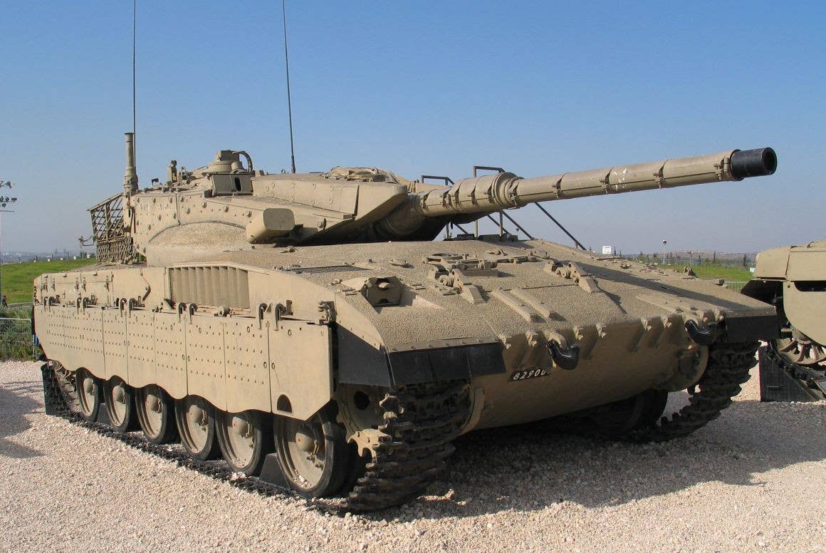 An early generation Mk 2 Merkava, now also on public display. <em>Bukvoed via Wikimedia</em>