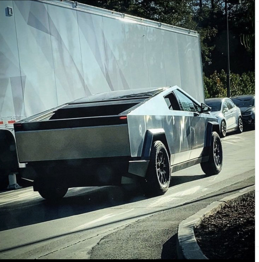 Tesla Cybertruck beta build spotted by Instagram user ftronz