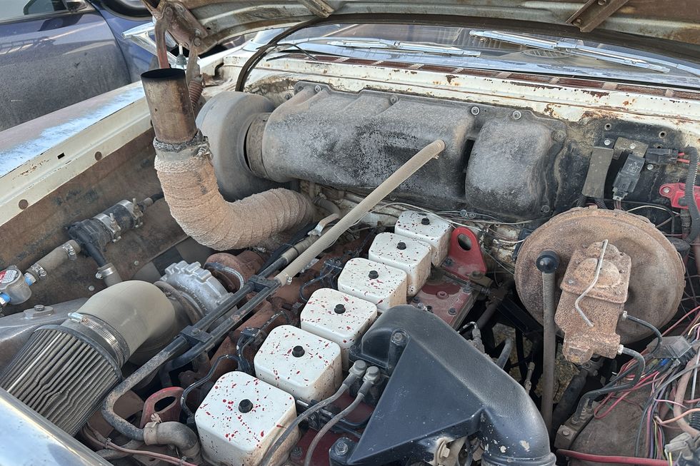 12 valve cummins turbo diesel in a 1958 plymouth