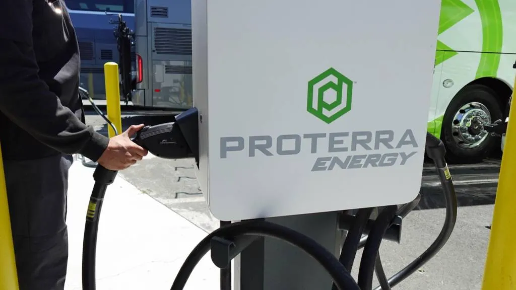 Proterra charging site for electric buses in Newark, California