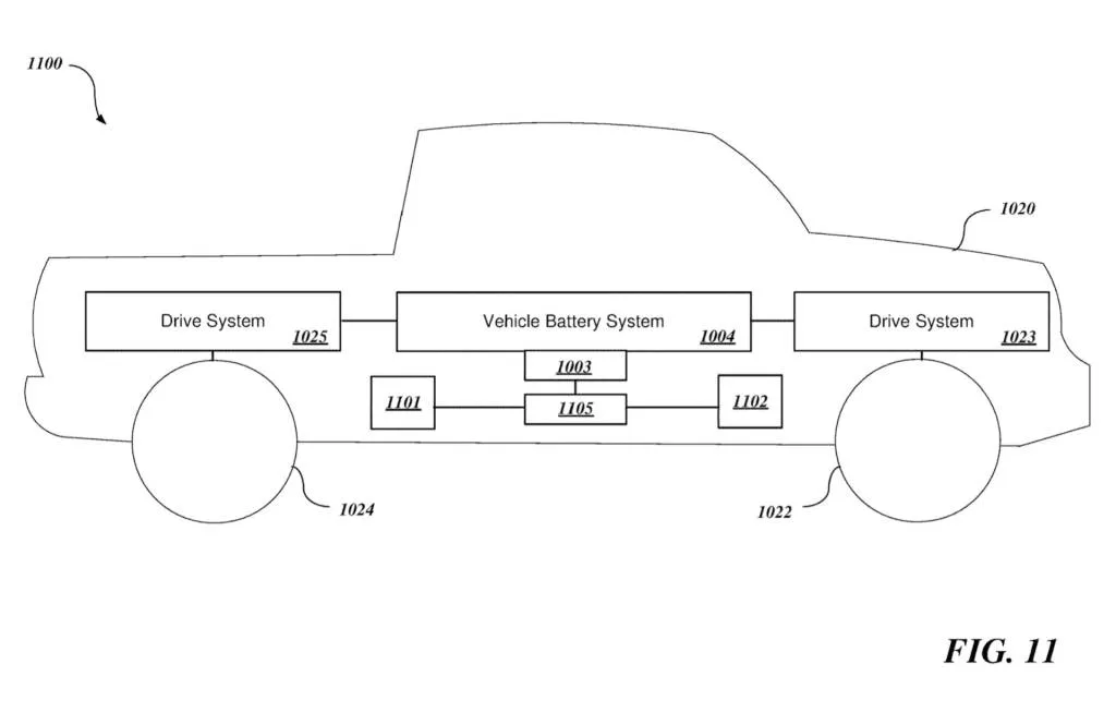 Rivian pass-through charging patent image