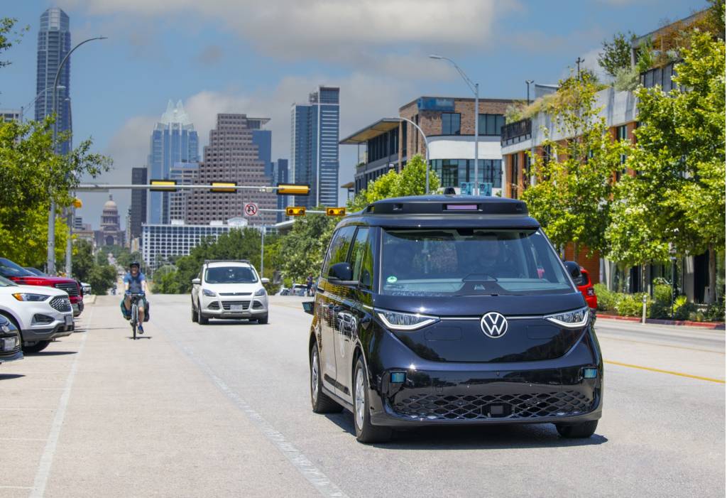 VW ID.Buzz autonomous test vehicle in Austin