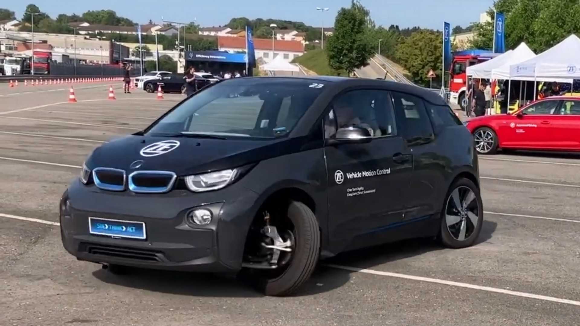 Watch ZF’s Easy Turn System Help A BMW i3 Turn On A Dime