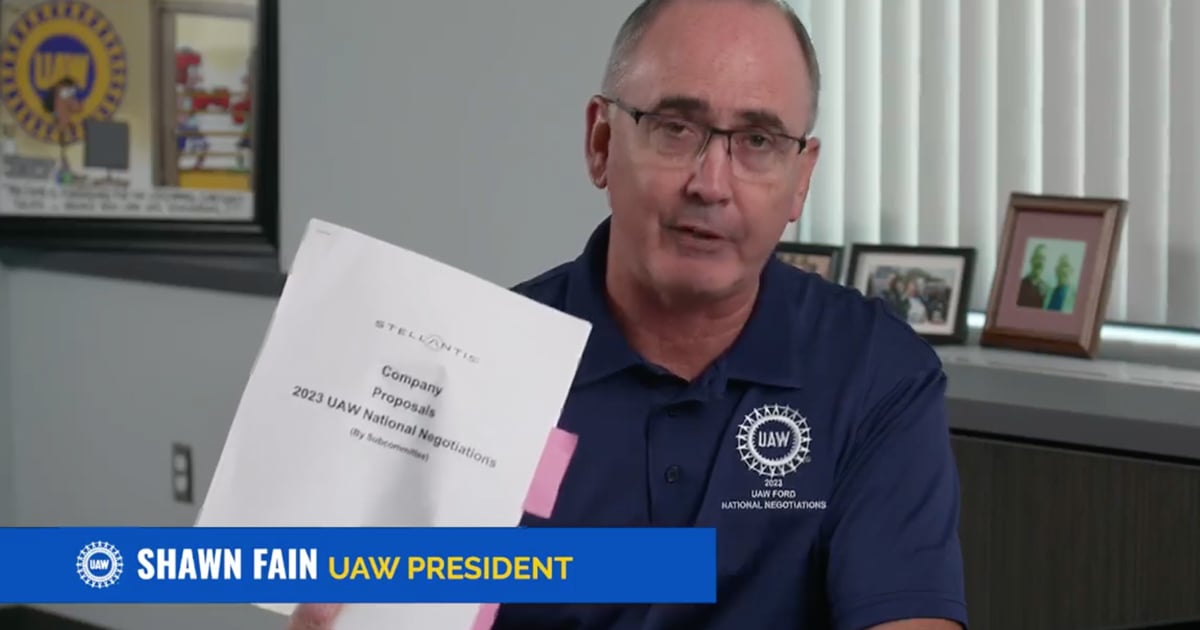 UAW president trashes Stellantis contract proposal as 'insult' to members