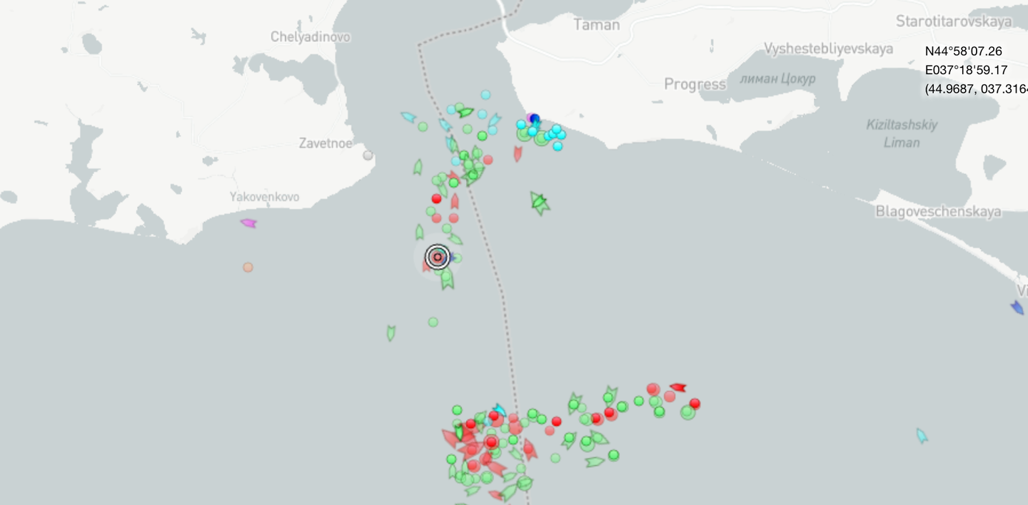 The location of the <em>Sig</em> as of. <em>MarineTraffic.com</em>