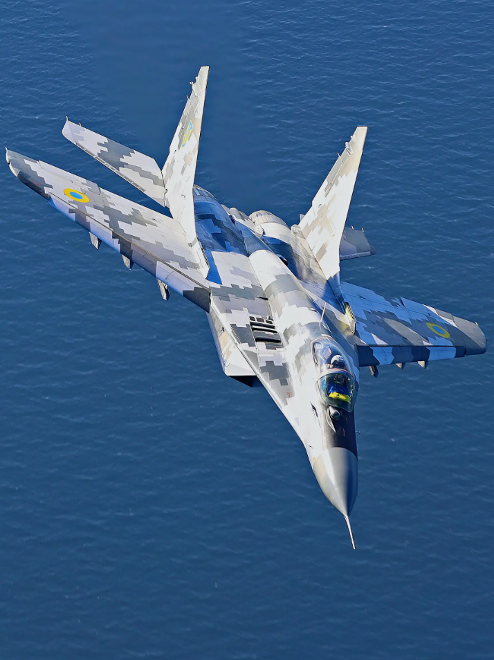 Juice at the controls of an unarmed Ukrainian Air Force MiG-29 during a training flight. <em>Yurii Kysil</em>