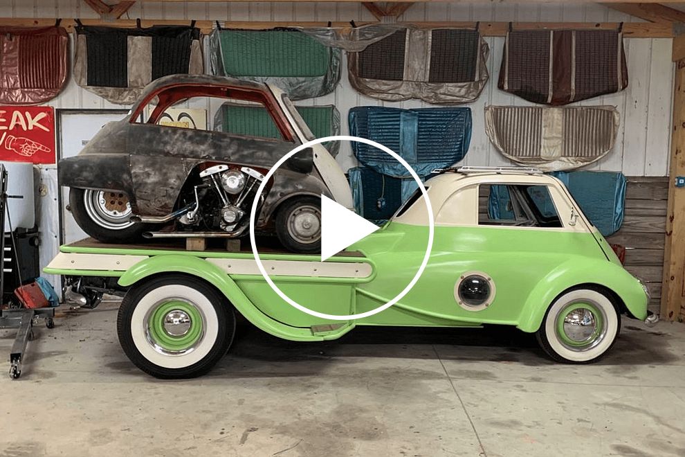 Meet The Custom BMW Isetta Pickup Truck With A Harley-Powered Brother