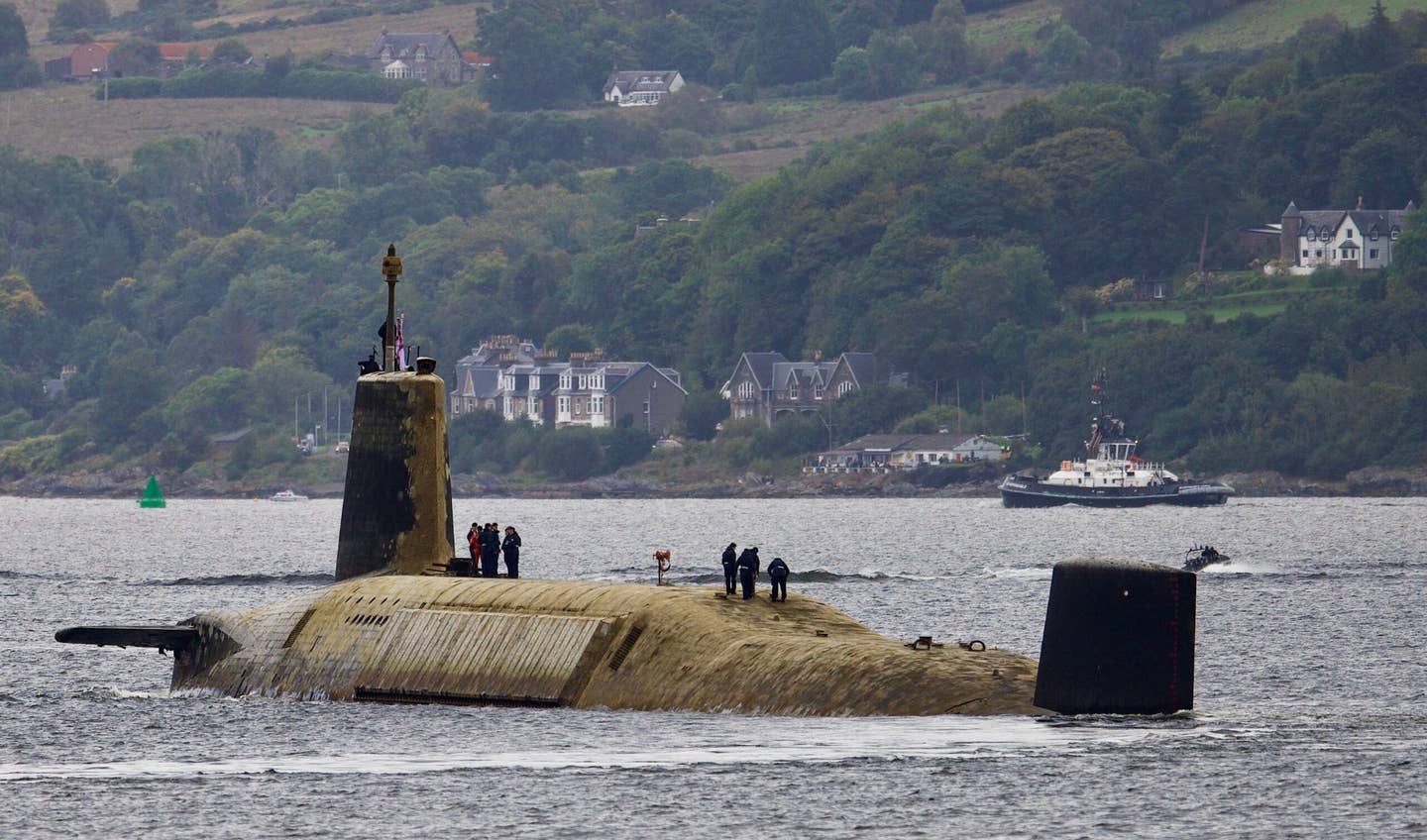 <em>Vanguard</em> class SSBN pictured inbound, Faslane, Scotland, September 11, 2023. <em>Sheila Weir</em>