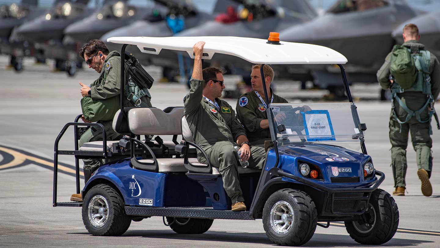 The afternoon launch gets underway at William Tell as aircrews emerge from briefings. <em>Jamie Hunter</em>