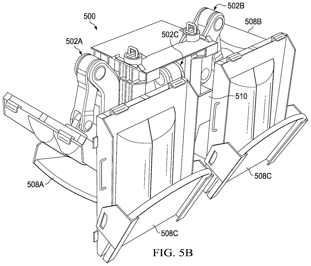 A graphic offering a better look at the design concept of the jump seats themselves. <em>USPTO</em>