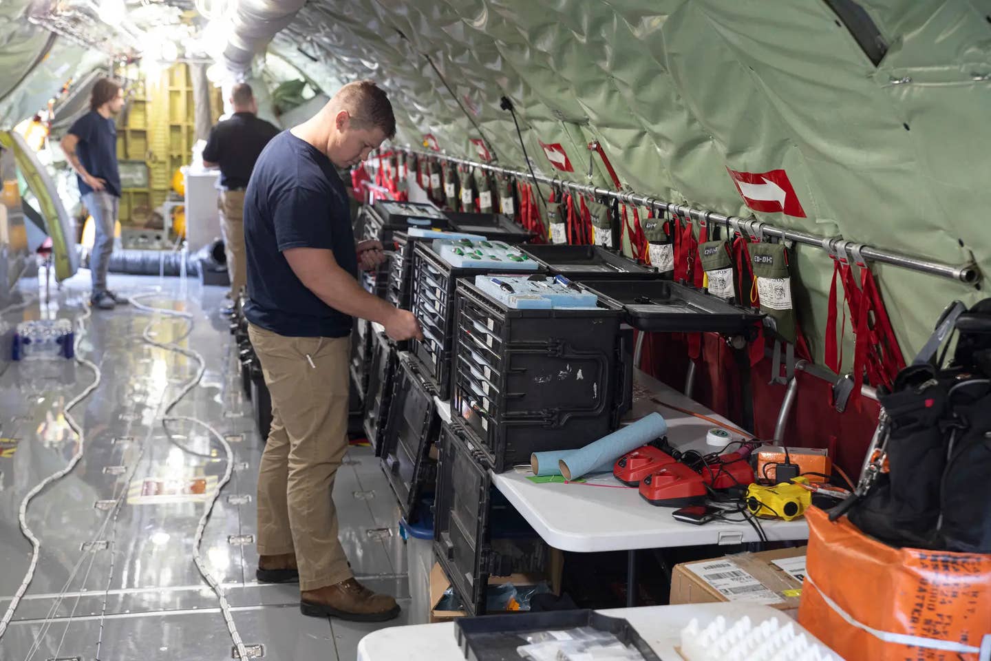 A view inside a KC-135 showing just some of the space available. <em>USAF</em>