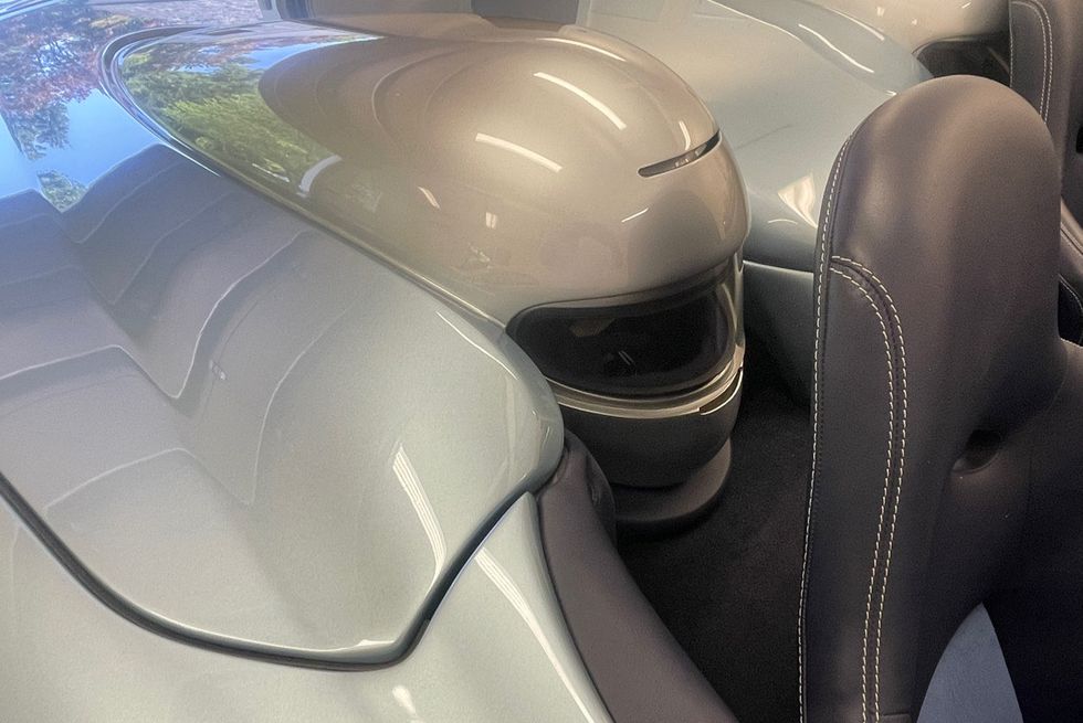 helmet built into back seat of callaway speedster