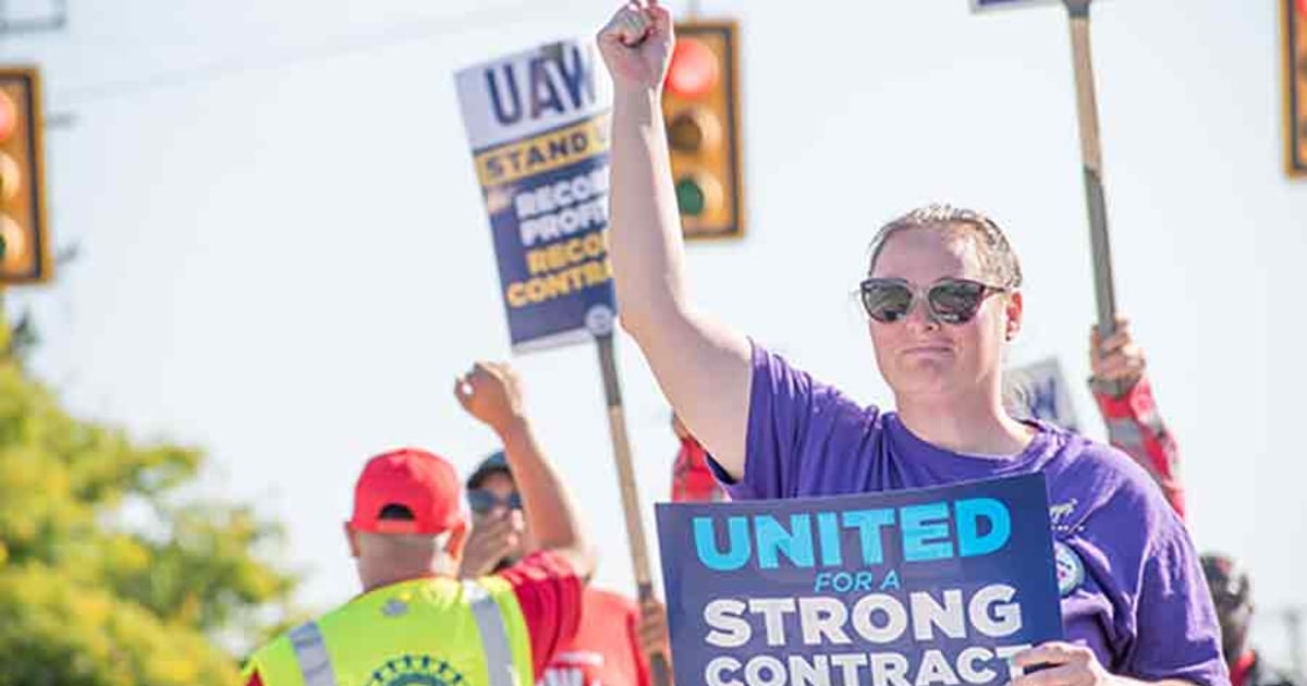 UAW chief: ‘Progress is slow’ in talks as strike enters third day