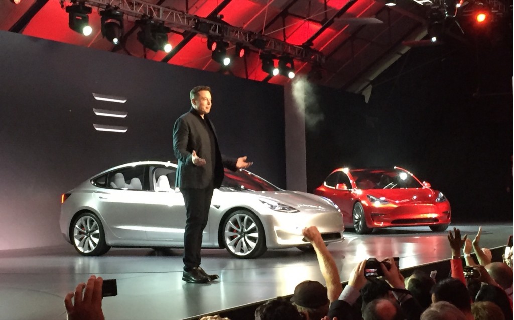 Tesla Model 3 design prototype - reveal event - March 2016