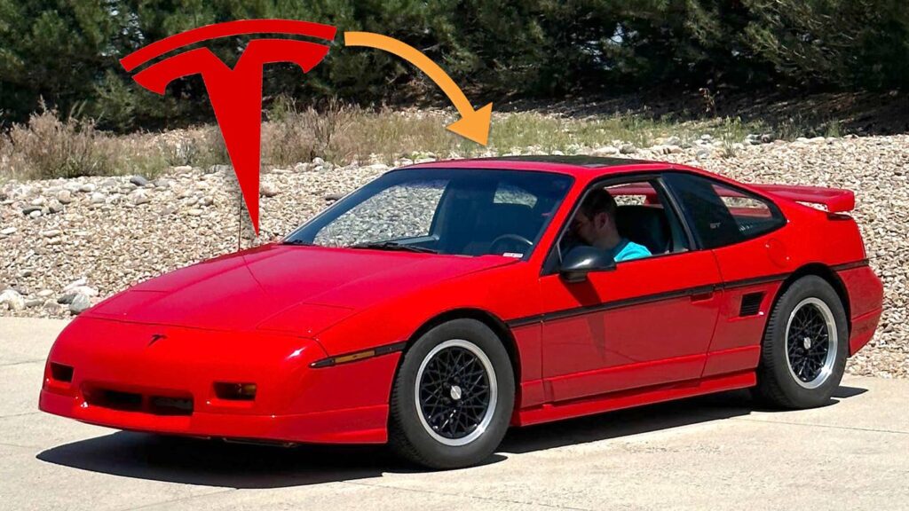 Tesla-Swapped Pontiac Fiero Is Like a Tesla Roadster From an Alternate Timeline