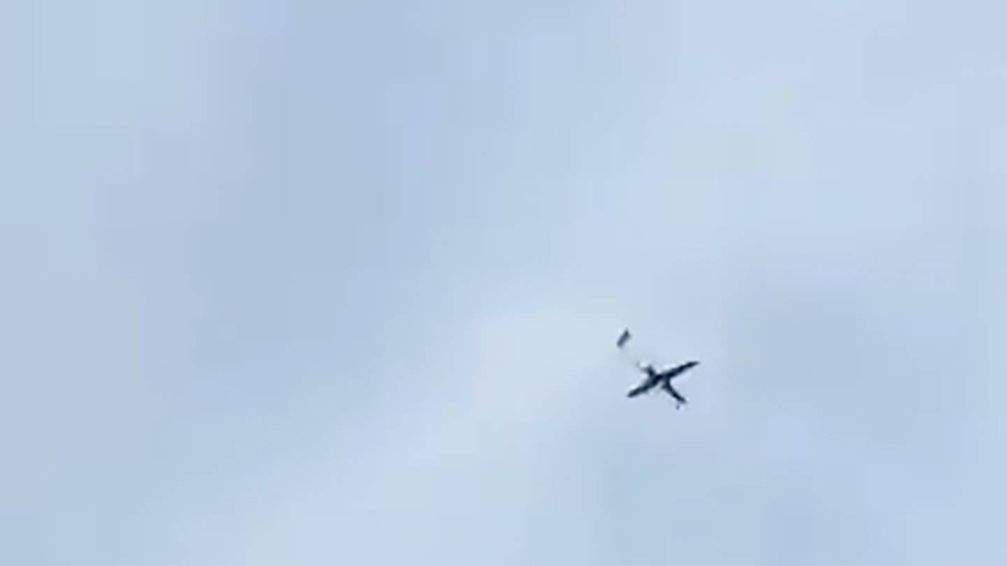 The drone seen over Sochi on Sunday. (Twitter screencap)