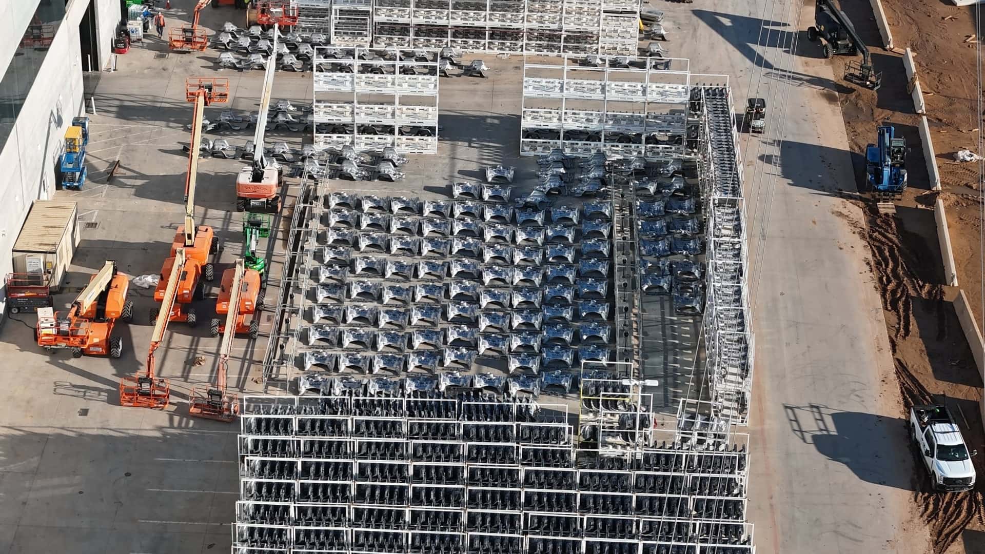 Tesla Cybertruck Front And Rear Castings Piling Up At Giga Texas