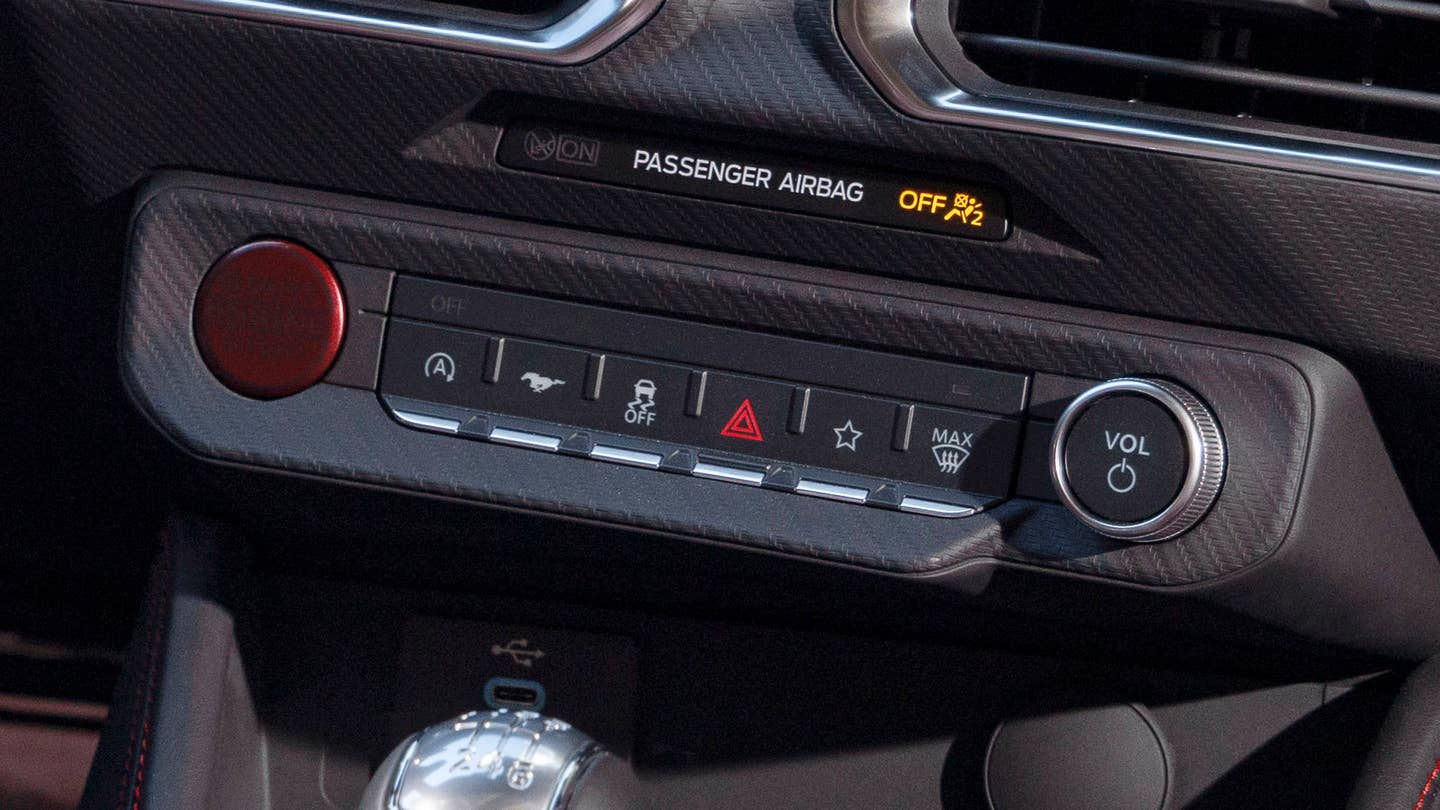 2024 Ford Mustang volume and climate controls