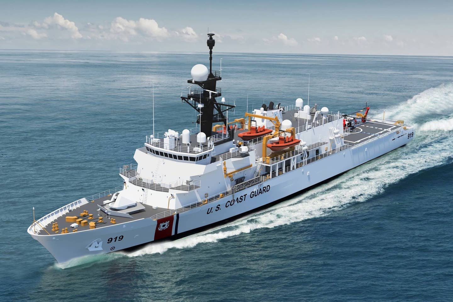 Rendering of the future USCGC <em>Pickering</em>. <em>Austal USA</em>