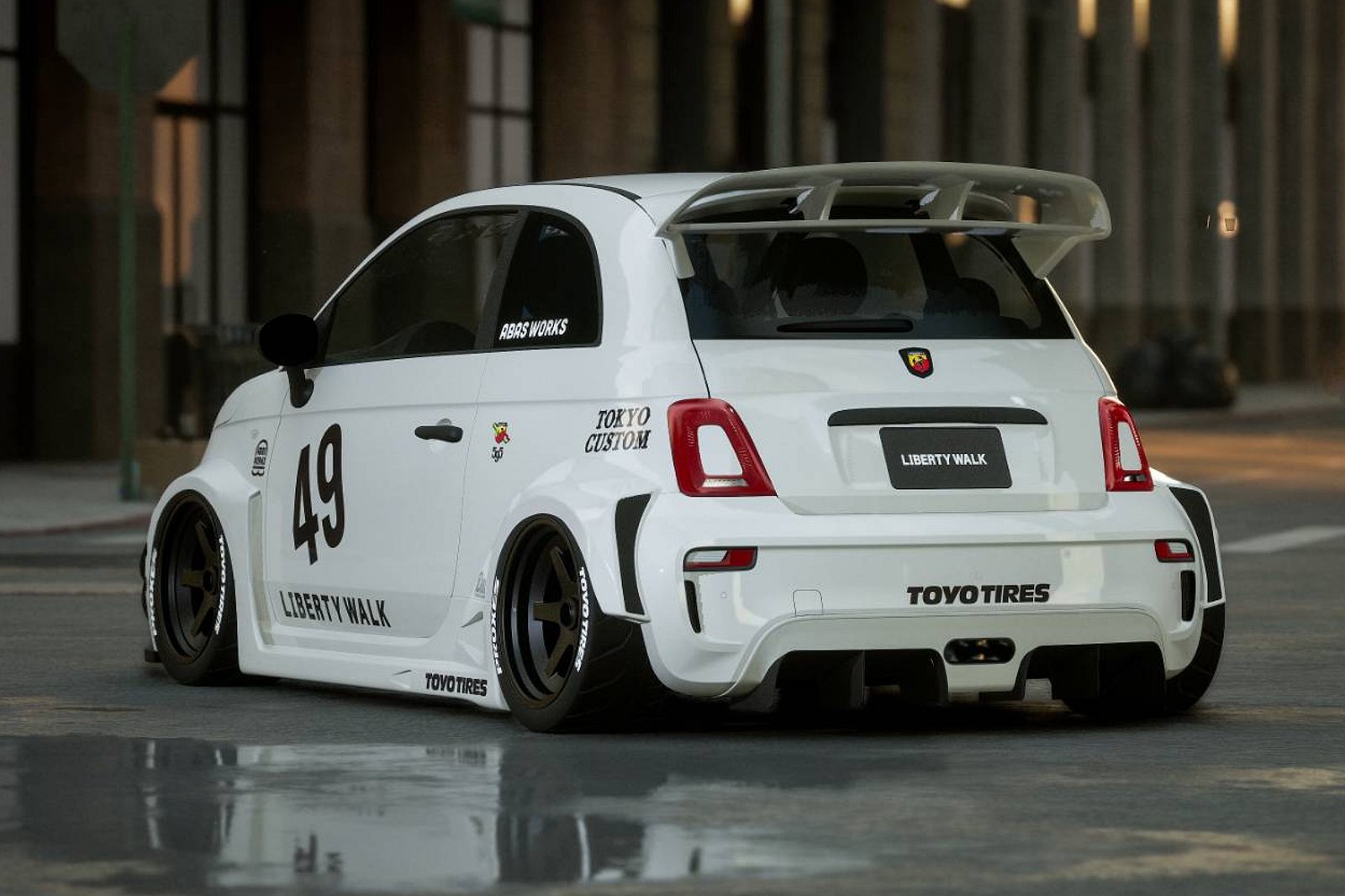 Liberty Walk Reveals Carbon-Fiber Widebody Kit For Abarth 595