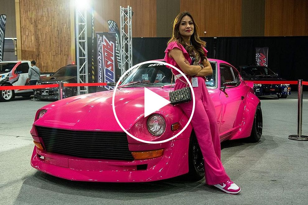 Pink Widebody Datsun 240Z Powered By Classic Nissan V8 Engine