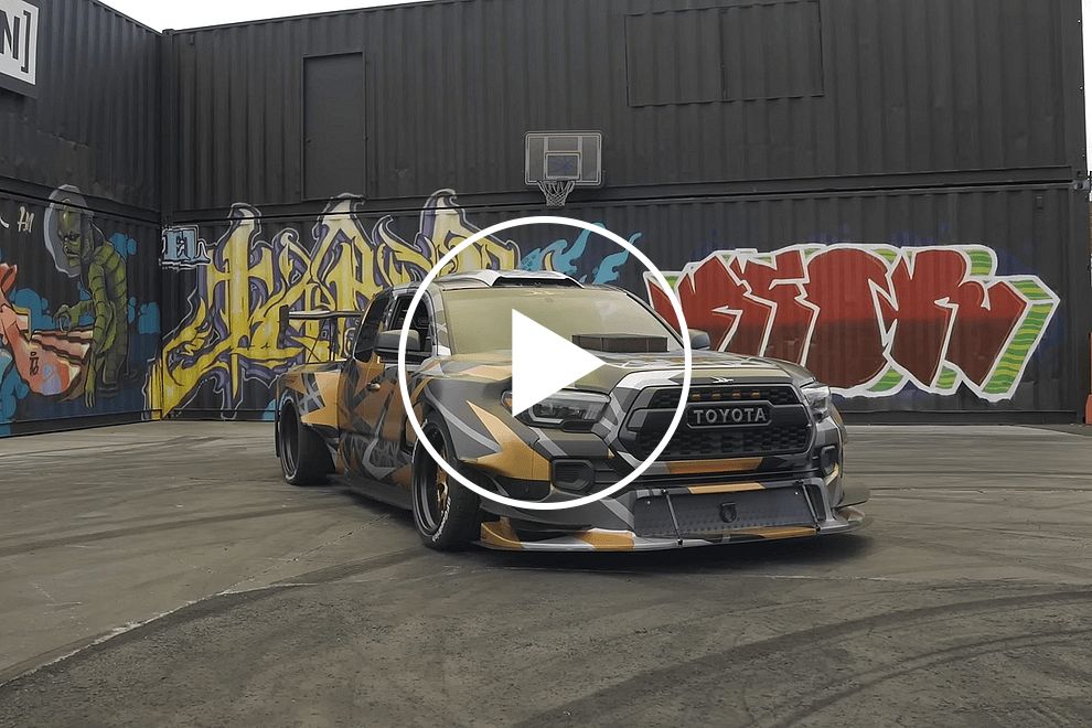 Toyota Tacoma With 900-HP NASCAR V8 Is No Ordinary Drift Car