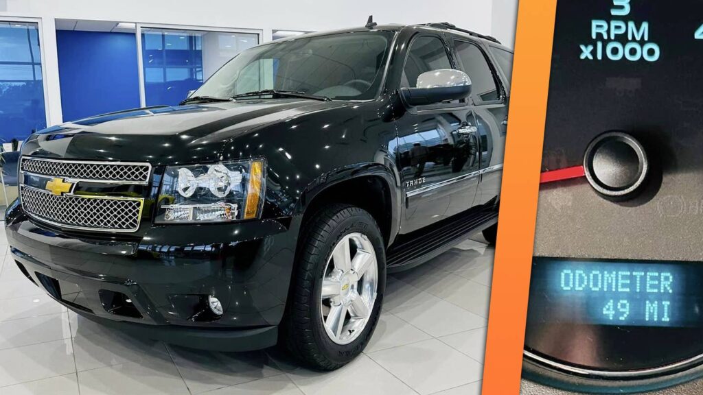 This 49-Mile 2014 Chevy Tahoe Time Capsule Is Being Traded Like a Stock