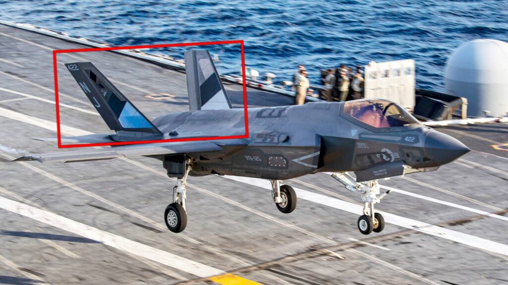 F-35C With Mirror-Like Coating Photographed Aboard Carrier