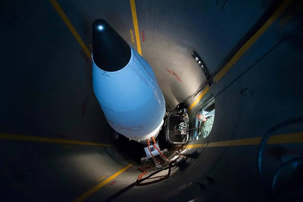 A GMD interceptor in its silo. <em>MDA</em>