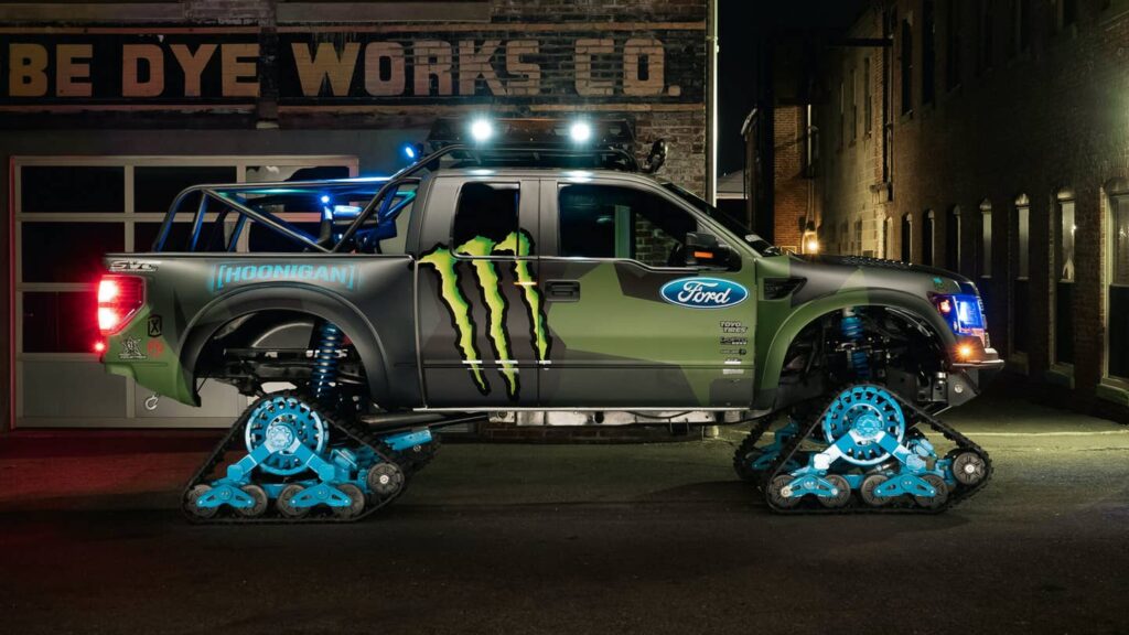 Skip the Ski Lifts With Ken Block’s Treaded F-150 RaptorTRAX for Sale This Winter