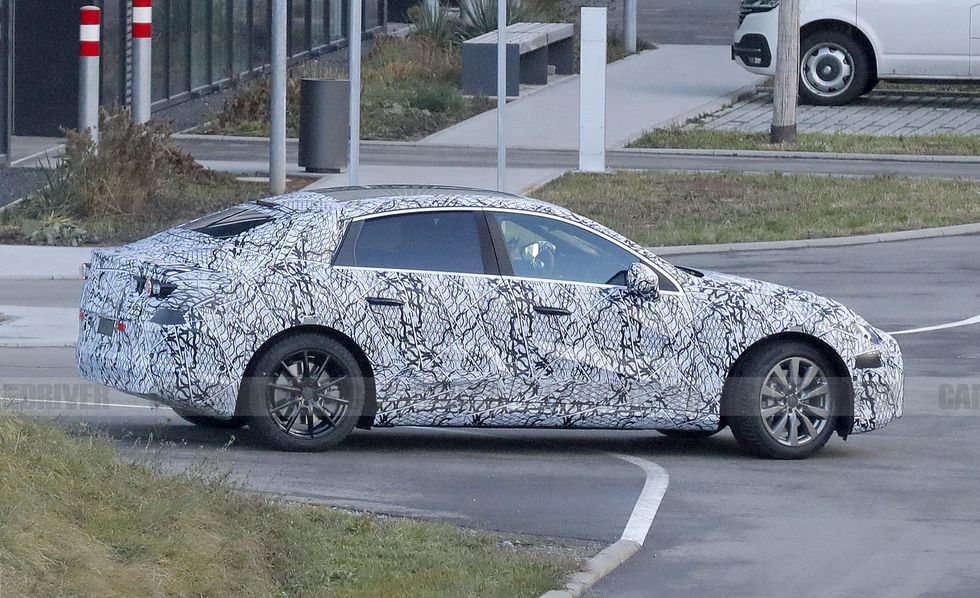 mercedes compact ev sedan spied