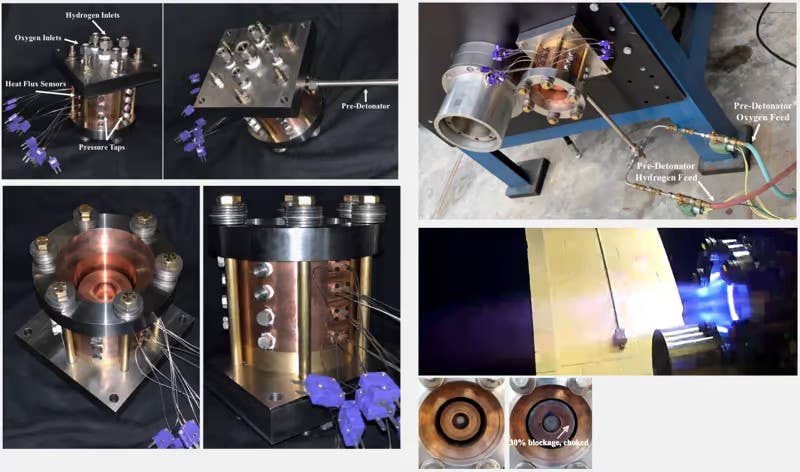 Pictures of the University of Central Florida's (UCF) rotating detonation test rig that were released in 2020. <em>UCF</em>