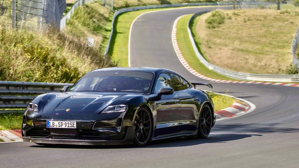 The Porsche Taycan Just Smoked the Tesla Model S Plaid’s Nurburgring EV Lap Record