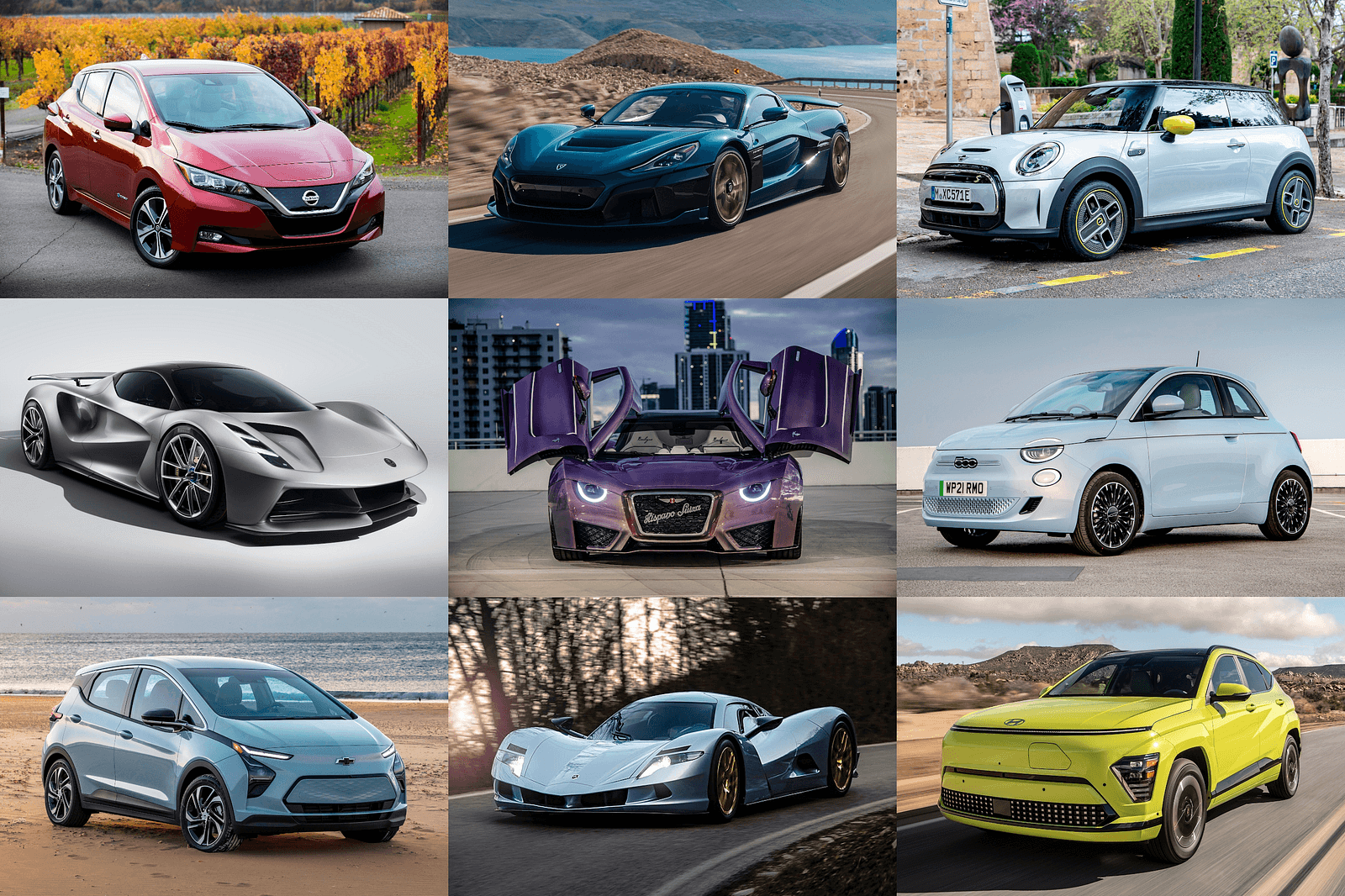 5 Cheapest And 5 Most Expensive Electric Cars On Sale