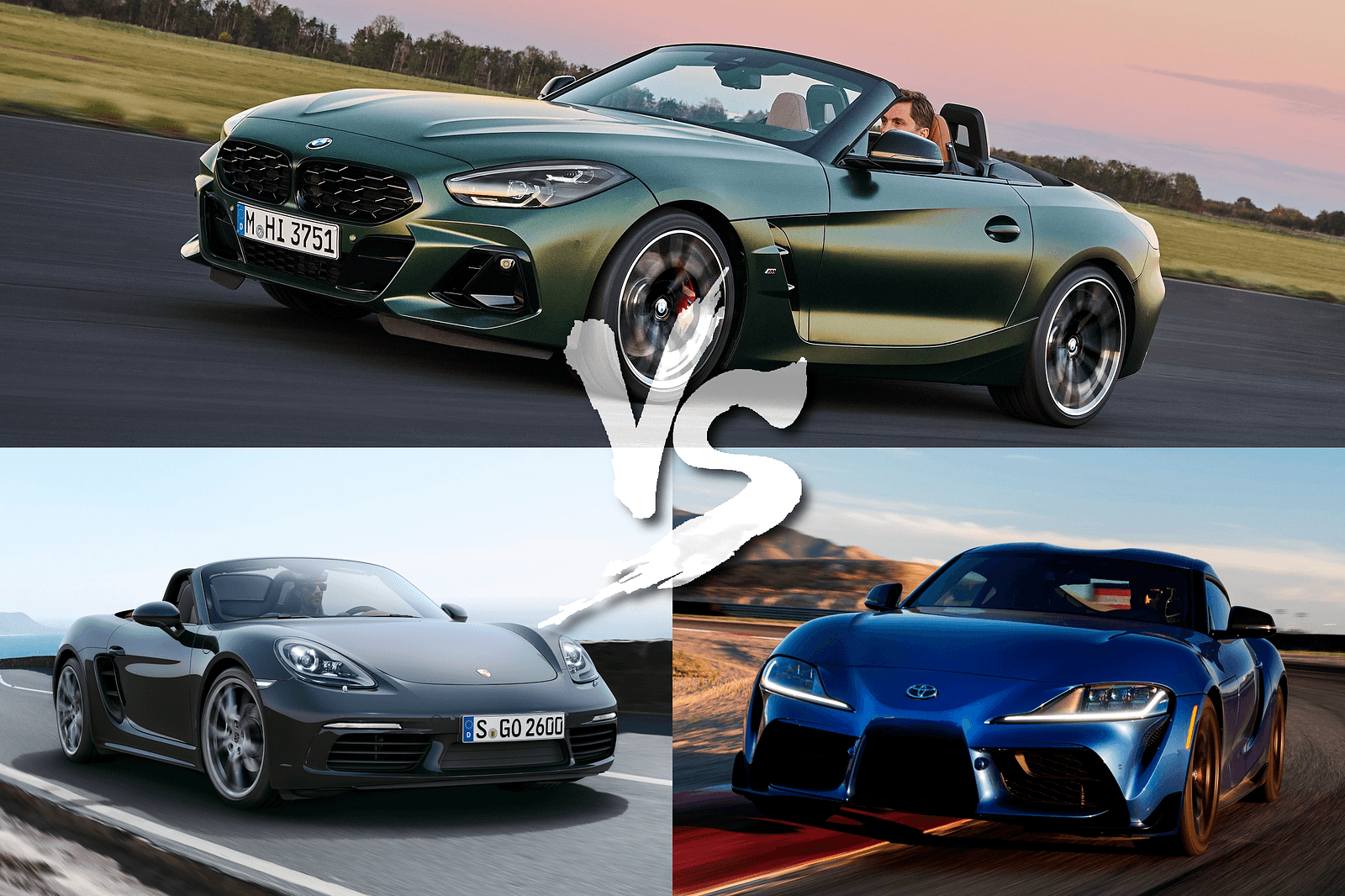 Battle Of The Manuals: BMW Z4 M40i vs. Toyota GR Supra vs. Porsche 718 Boxster