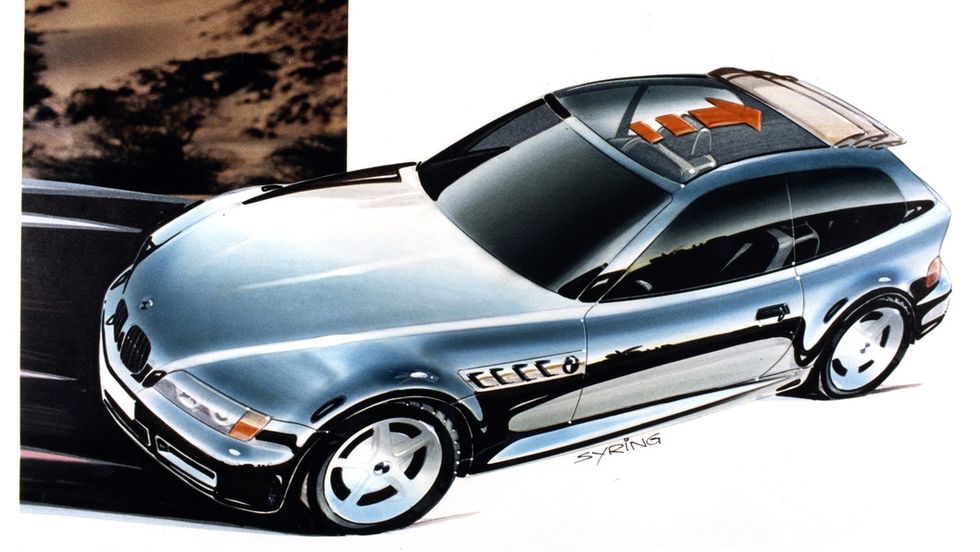 bmw z3 m coupe design sketch